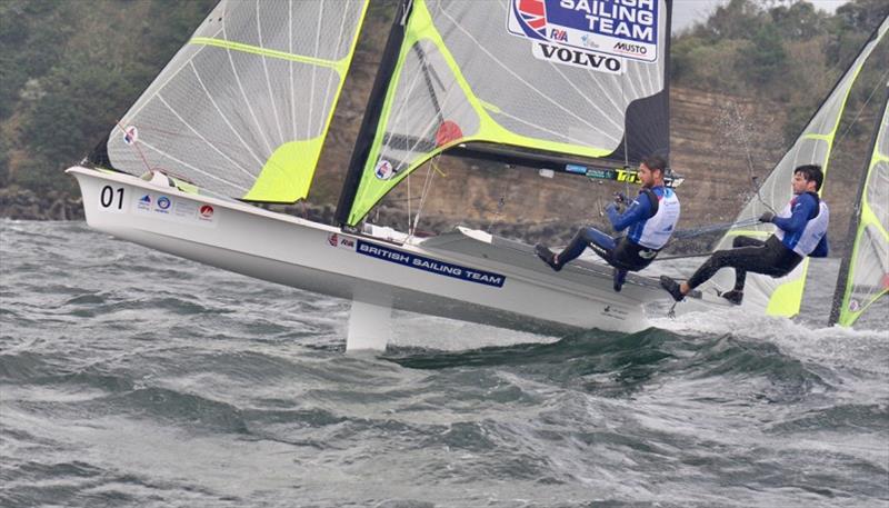 James Peters and Fynn Sterritt - Hempel World Cup Series Enoshima, Day 4 photo copyright Ben Rhodes / British Sailing Team taken at  and featuring the 49er class