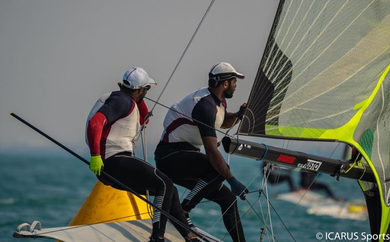 2019 49er Asian Championships photo copyright Icarus Sports taken at Abu Dhabi Sailing & Yacht Club and featuring the 49er class