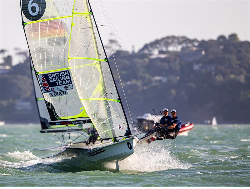 Day 1,  49er World Championships presented by Hyundai - December 3, 2019, Auckland NZ photo copyright Jesus Renedo / Sailing Energy taken at Royal Akarana Yacht Club and featuring the 49er class
