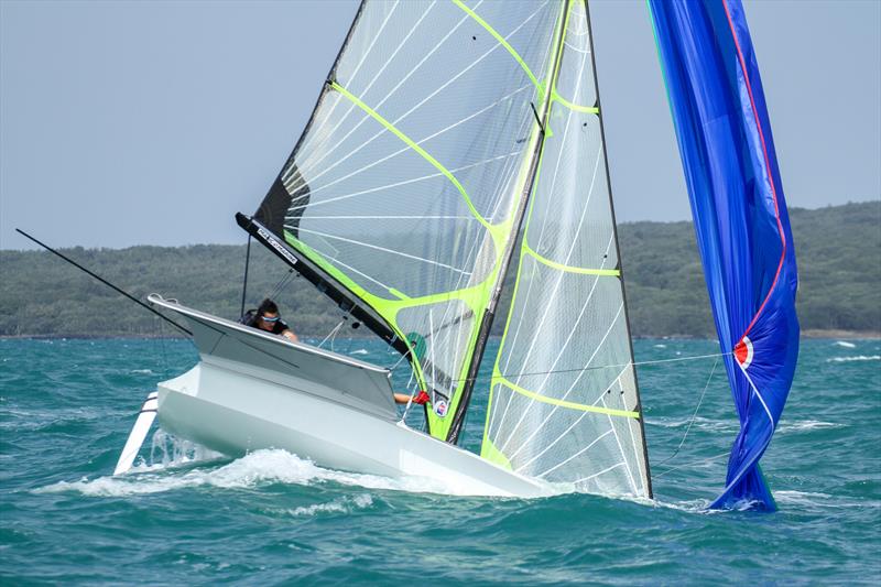 Tom Fyfe, James Wilson (NZL) 49er - Hyundai Worlds - Day 2 , December 4, 2019 , Auckland NZ photo copyright Richard Gladwell / Sail-World.com taken at Royal Akarana Yacht Club and featuring the 49er class