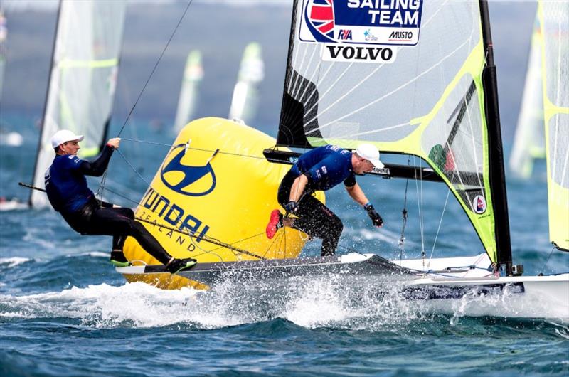 Dylan Fletcher and Stuart Bithell - 49er, 49erFX and Nacra 17 World Championships day 3 photo copyright Pedro Martinez / Sailing Energy taken at  and featuring the 49er class