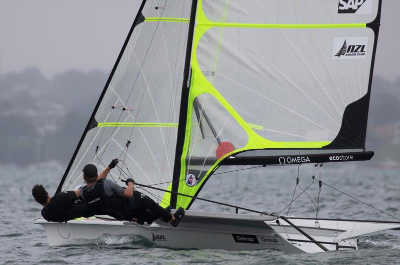   Peter Burling and Blair Tuke - 49er - Day 3 - 2020 World Championships - Royal Geelong Yacht Club - February 2020 photo copyright Bill Phillips taken at Royal Geelong Yacht Club and featuring the 49er class