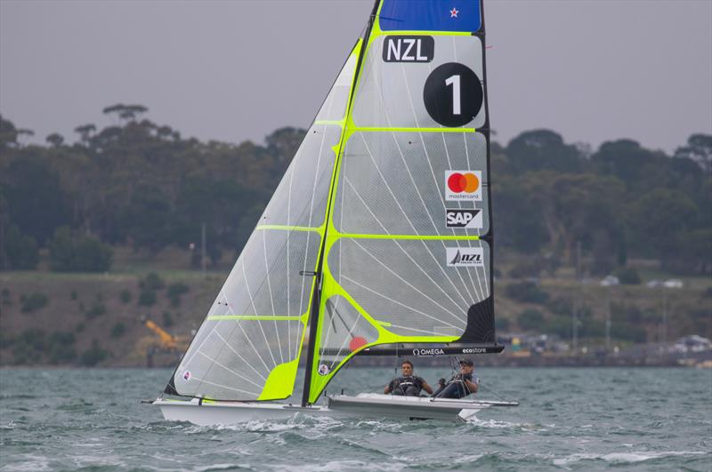 Peter Burling and Blair Tuke - 49er - Day 4 - 2020 World Championships - Royal Geelong Yacht Club - February 2020 photo copyright Bill Phillips taken at Royal Geelong Yacht Club and featuring the 49er class