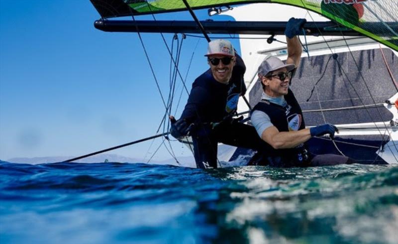 Erik Heil/Thomas Plößel (NRV) have already solved the German Olympic ticket in the 49er. For them the Kieler Woche is a free competition and an assessment of their position photo copyright Sascha Klahn / Kieler Woche taken at Kieler Yacht Club and featuring the 49er class