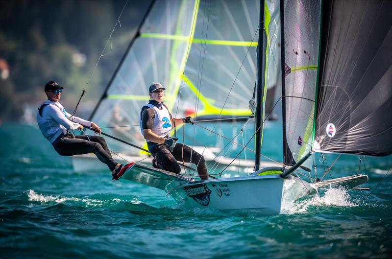 2020 Forward WIP 49er, 49erFX and Nacra 17 European Championship - Day 6 photo copyright Tobias Stoerkle taken at Union-Yacht-Club Attersee and featuring the 49er class