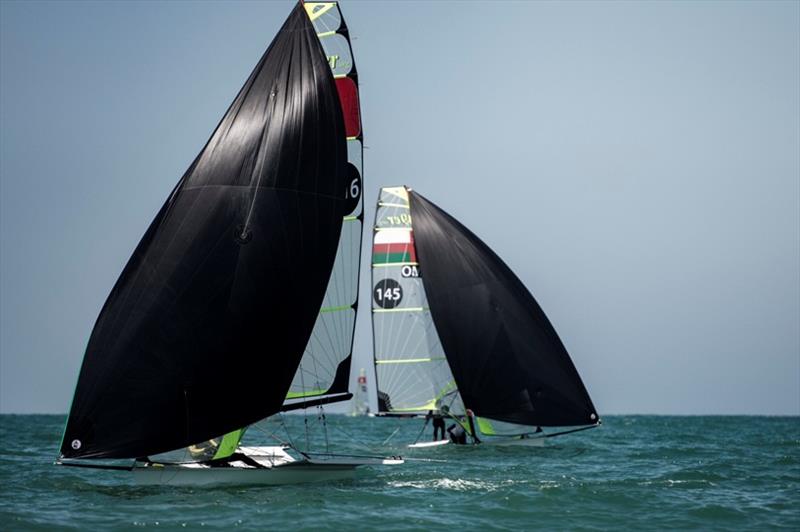 Mussanah Open Championship day 4 photo copyright Oman Sail taken at  and featuring the 49er class