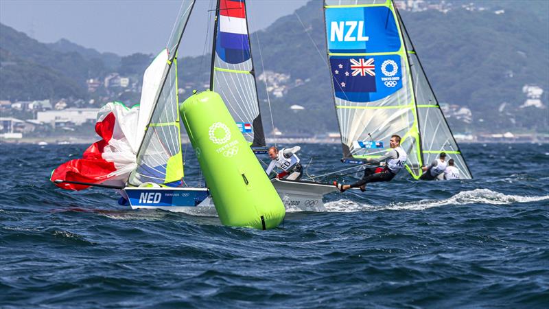 Tokyo2020 - Day 4 - July, 28, - Enoshima, Japan. 49er - Bart Lambriex & Pim Van Vugt (NED) photo copyright Richard Gladwell - Sail-World.com / nz taken at  and featuring the 49er class