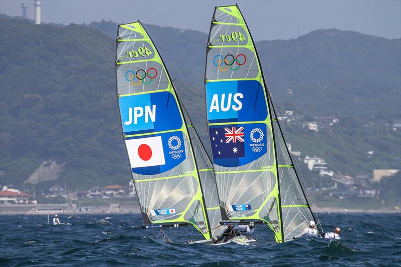 Tokyo2020 - Day 4 - July, 28, - Enoshima, Japan. AUS and JPN - Mens 49er - photo © Richard Gladwell - Sail-World.com / nz