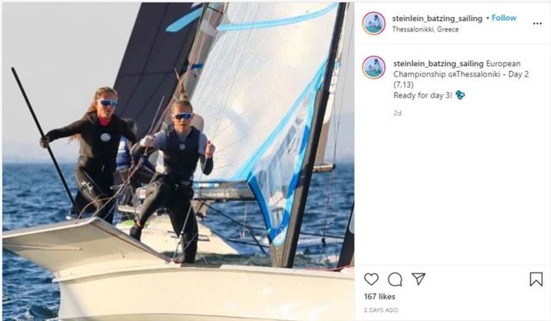 A post shared by Sophie & Bente (@steinlein_batzing_sailing) photo copyright Sophie & Bente taken at  and featuring the 49er class