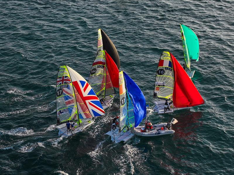 49er, 49erFX and Nacra 17 World Championships - Day 5 photo copyright Sailing Energy / Pedro Martinez taken at Oman Sail and featuring the 49er class