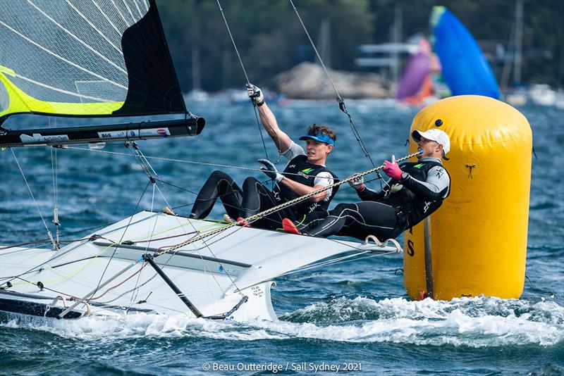 Tom Burton and Simon Hoffman - Sail Sydney 2021 photo copyright Beau Outteridge taken at Australian Sailing and featuring the 49er class