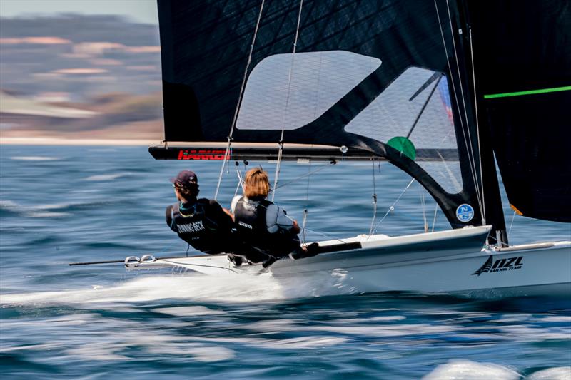 Logan Dunning-Beck & Oscar Gunn (NZL) - 49er  - Day 4 - NZL Sailing Team - Semaine Olympique Française de Hyères - April 2022 - photo © Sailing Energy/FFVoile