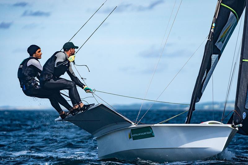 Jim Colley and Shaun Connor - 49er, 49erFX & Nacra 17 European Championships - photo © Beau Outteridge