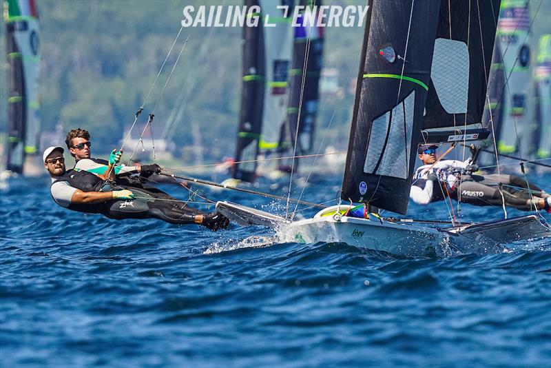 Jack Ferguson and Max Paul at 49er, 49erFX & Nacra 17 World Championships photo copyright Sailing Energy taken at  and featuring the 49er class