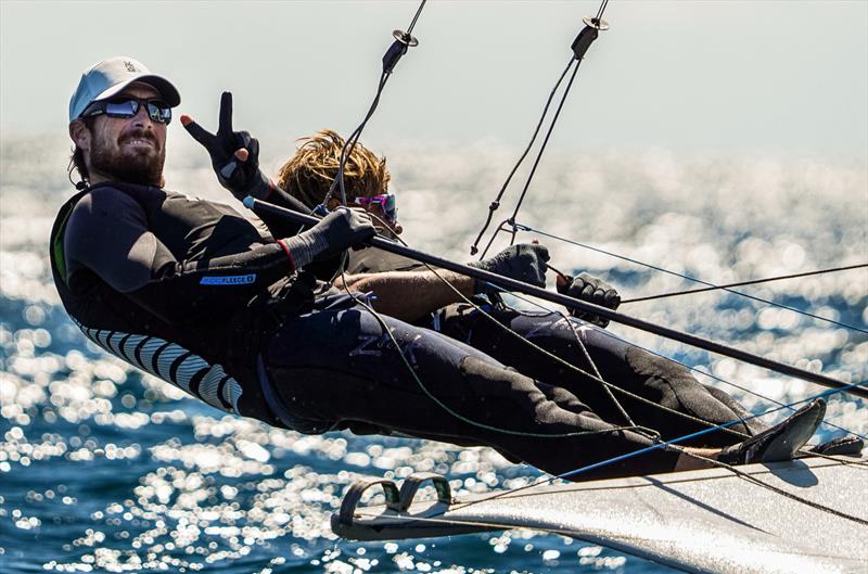 Logan Dunning Beck & Oscar Gunn - 49er - (NZL) - World Sailing Championships - Nova Scotia - September 2022 photo copyright Sailing Energy taken at Royal Nova Scotia Yacht Squadron and featuring the 49er class