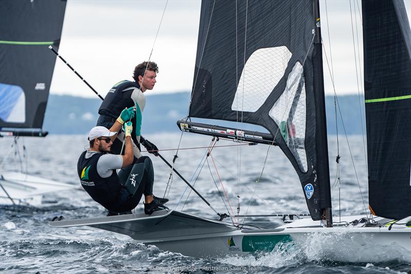 Jack Ferguson and Max Paul (49er) competing at 49er, 49erFX & Nacra 17 World Championships in Hubbards, NS, Canada - photo © Beau Outteridge