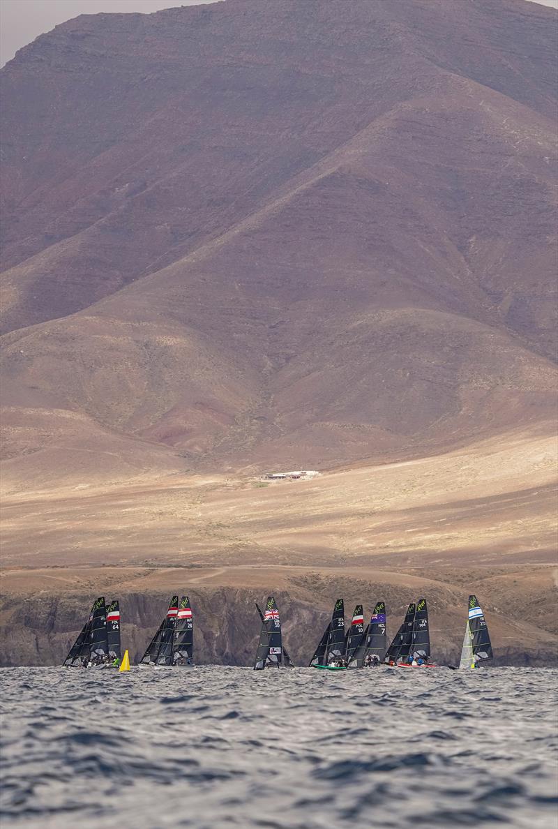 Lanzarote International Regatta Day 1 - volcanic arena for the 49er fleet - photo © Sailing Energy