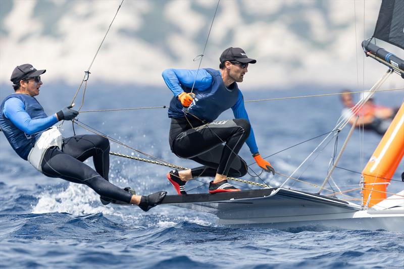 Paris 2024 Olympic Test Event Day 3 photo copyright World Sailing taken at  and featuring the 49er class