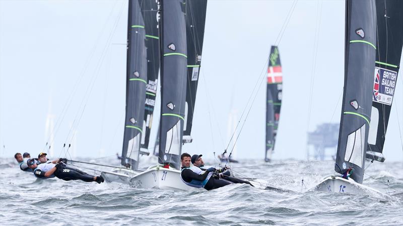 Isaac McHardie/Will McKenzie  - NZL - 49er -  Day 5, 2023 Allianz Sailing World Championships, The Hague, August 15, 2023  - photo © Sailing Energy / World Sailing