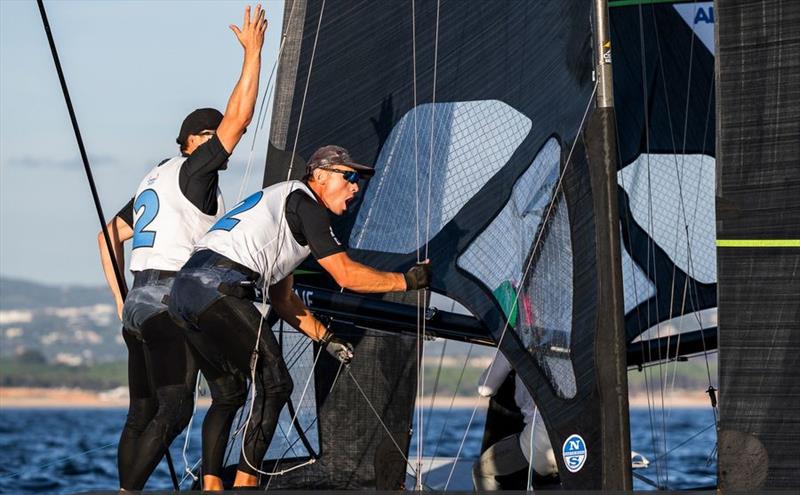 Isaac McHardie and Will McKenzie (NZL) - 2023 49er European Championships - Vilamoura - November 2023 photo copyright Joao Costa Ferreira taken at Wakatere Boating Club and featuring the 49er class