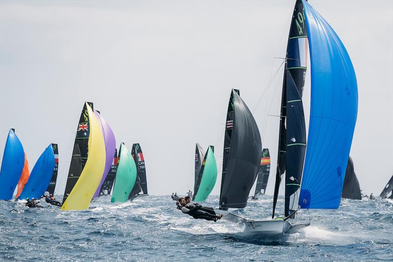 49er and 49erFX Worlds at Lanzarote day 3 photo copyright Sailing Energy / Lanzarote Sailing Center taken at Lanzarote Sailing Center and featuring the 49er class