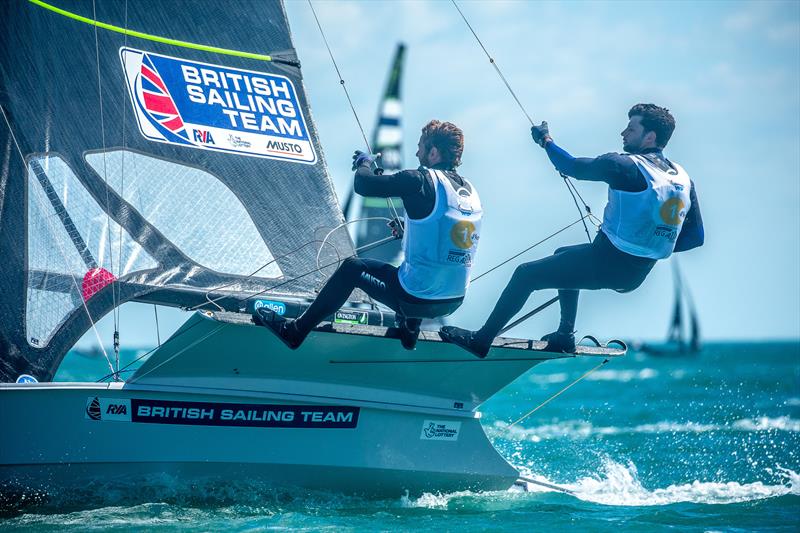 49er and 49erFX Europeans at La Grande Motte Day 2 photo copyright YCGM / Didier Hillaire taken at Yacht Club de la Grande Motte and featuring the 49er class