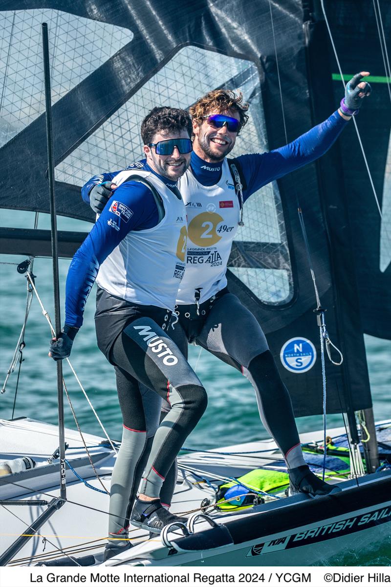 Great Britain's James Peters and Fynn Sterritt win the Europeans Title in the 49er Europeans at La Grande Motte photo copyright YCGM / Didier Hillaire taken at Yacht Club de la Grande Motte and featuring the 49er class