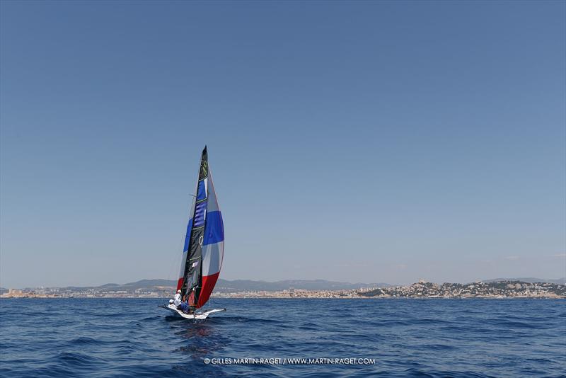 49er - Olympic training - Marseille - Paris2024 Olympic Regatta - July 25, 2024 - photo © Gilles Martin-Raget