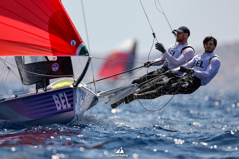 BEL - 49er - Marseille - Paris2024 Olympic Regatta - July 29, 2024 - photo © World Sailing / Sander van der Borch