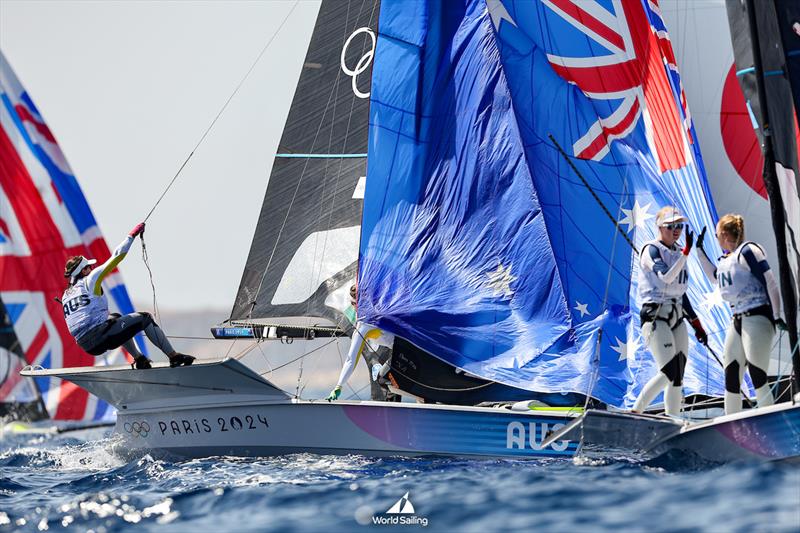 Ronja Gronblom/Veera Hokka (FIN) - 49er FX - Marseille - Paris2024 Olympic Regatta - July 29, 2024 photo copyright World Sailing / Sander van der Borch taken at  and featuring the 49er class
