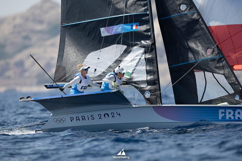 Erwan Fischer/Clement Pequin (FRA) - 49er - Marseille - Paris2024 Olympic Regatta - July 29, 2024 - photo © World Sailing / Sander van der Borch