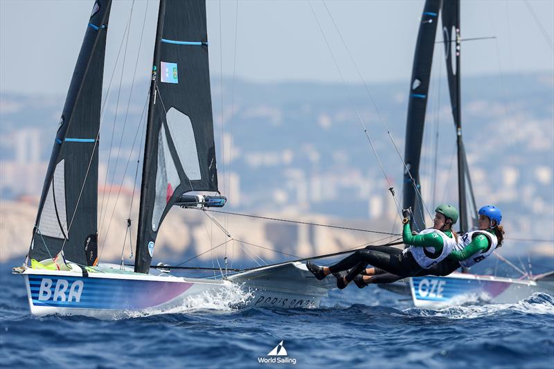 Martine Grael/Kahena Kunze (BRA) - 49er FX - Marseille - Paris2024 Olympic Regatta - July 30, 2024 - photo © World Sailing / Sander van der Borch
