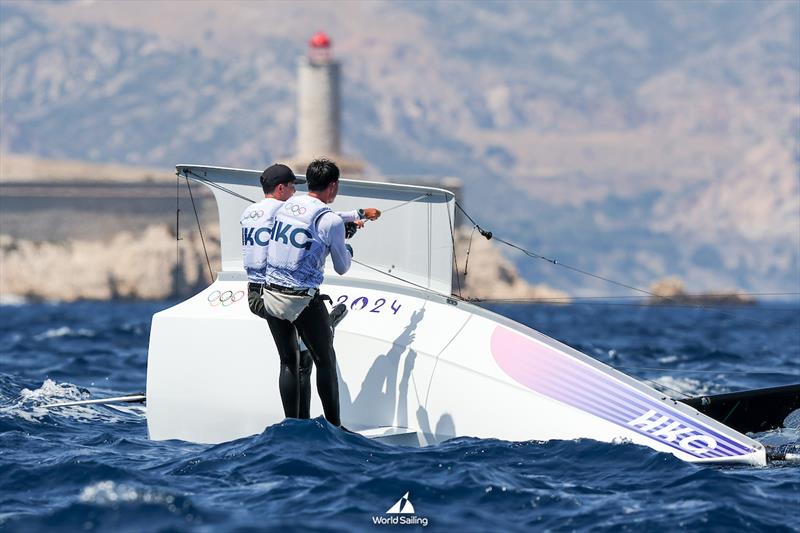 Luke Sakai/Russell Aylsworth (CAN) - 49er - Marseille - Paris2024 Olympic Regatta - July 30, 2024 - photo © World Sailing / Sander van der Borch