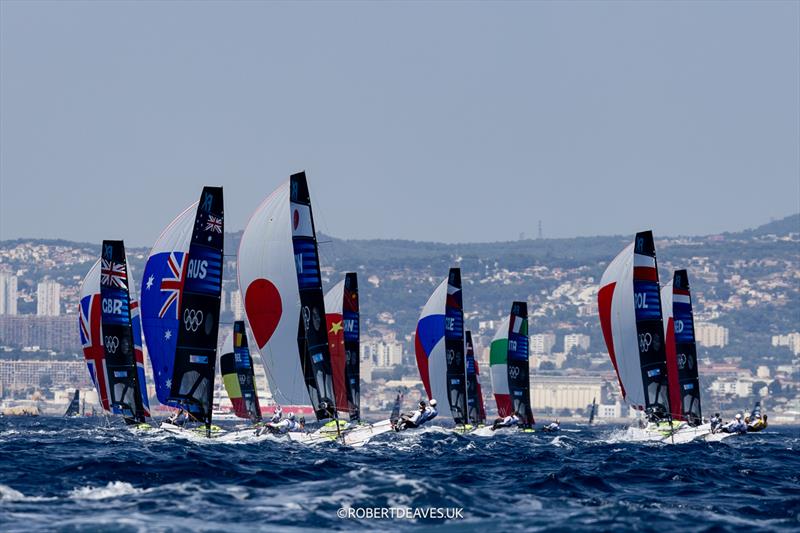 Mens Skiff- 49er - Marseille - Paris2024 Olympic Regatta - July 31, 2024 - photo © Robert Deaves