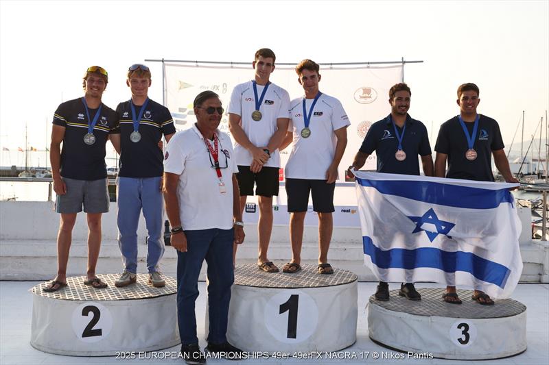 Seb Menzies and George Lee Ross - Gold medalists - NZL Sailing  Team - 49er Europeans - Greece - June 2025 - photo © Nikos Pantis