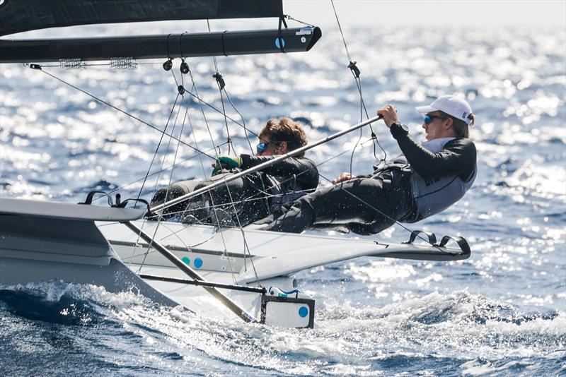 George Lee Rush Seb Menzies (NZL) - 49er World Championships - Sardinia - October 2025 photo copyright Sailing Energy taken at Circolo della Vela Sicilia and featuring the 49er class