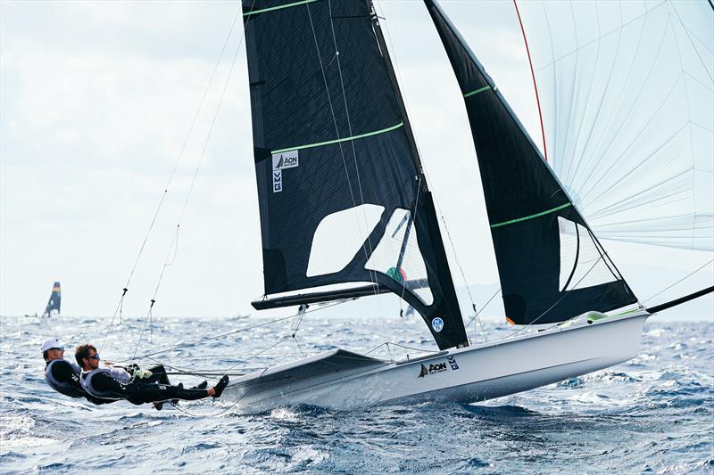 George Lee Rush Seb Menzies (NZL) - 49er World Championships - Sardinia - October 2025 photo copyright Sailing Energy taken at Circolo della Vela Sicilia and featuring the 49er class