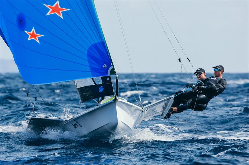 Isaac McHardie William Mckenzie (NZL) - 49er World Championships - Sardinia - October 2025 photo copyright Sailing Energy taken at Circolo della Vela Sicilia and featuring the 49er class