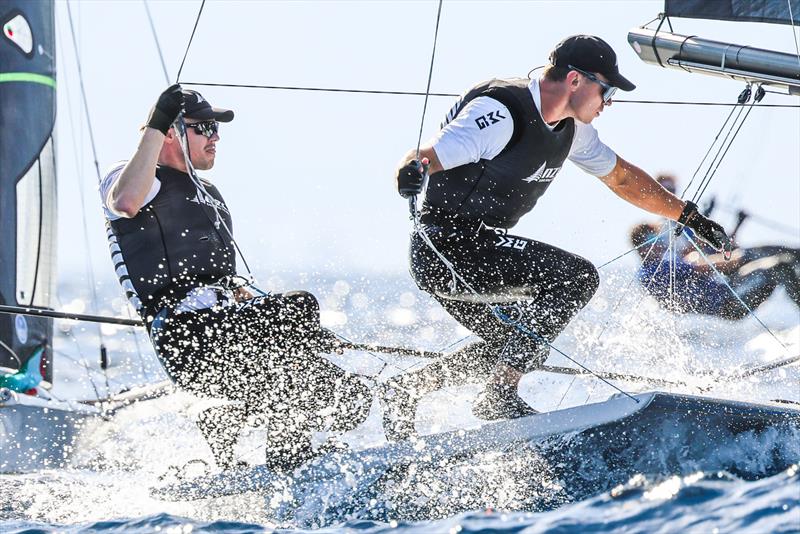 Isaac McHardie William McKenzie (NZL) - 49er World Championships - Sardinia - October 2025 photo copyright Sailing Energy taken at Circolo della Vela Sicilia and featuring the 49er class