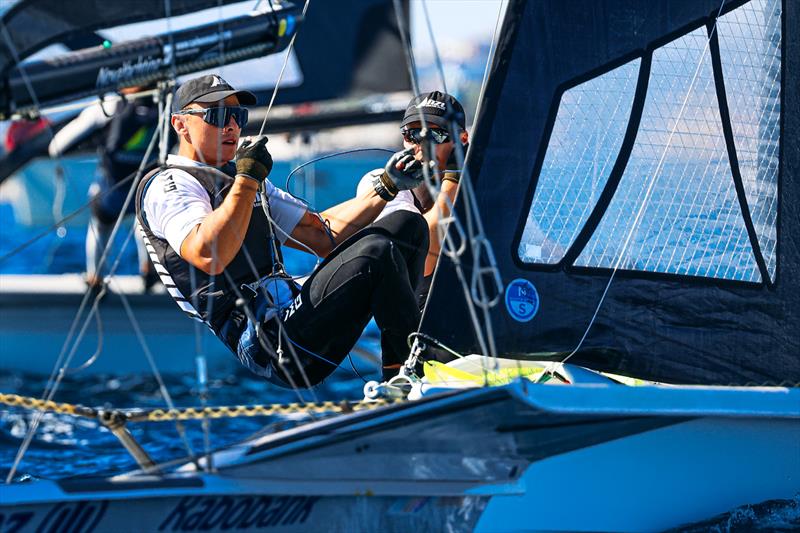 Isaac McHardie William Mckenzie (NZL) - 49er World Championships - Sardinia - October 2025 photo copyright Sailing Energy taken at Circolo della Vela Sicilia and featuring the 49er class