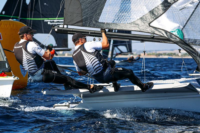 Isaac McHardie William Mckenzie (NZL) - 49er World Championships - Sardinia - October 2025 photo copyright Sailing Energy taken at Circolo della Vela Sicilia and featuring the 49er class