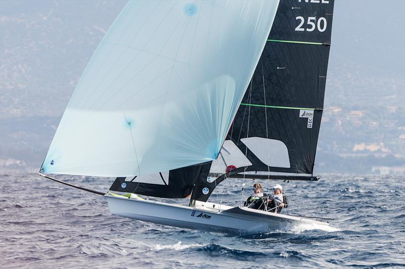 George Lee Rush Seb Menzies (NZL) - 49er World Championships - Sardinia - October 2025 photo copyright Sailing Energy taken at Circolo della Vela Sicilia and featuring the 49er class