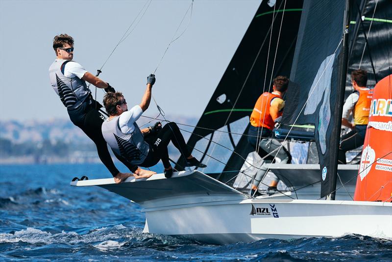 Mattias Coutts, Oscar Gunn (NZL) - 49er World Championships - Sardinia - October 2025 photo copyright Sailing Energy taken at Circolo della Vela Sicilia and featuring the 49er class