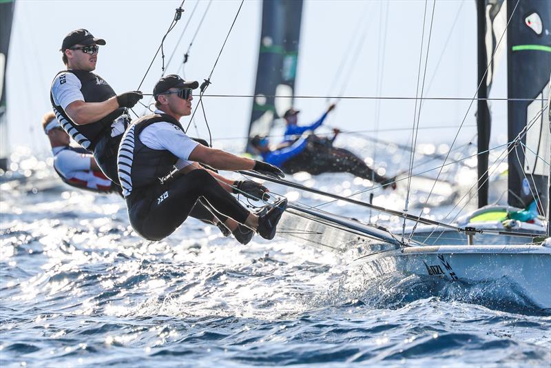  Isaac McHardie William McKenzie (NZL) - 49er World Championships - Sardinia - October 2025 photo copyright Sailing Energy taken at Circolo della Vela Sicilia and featuring the 49er class