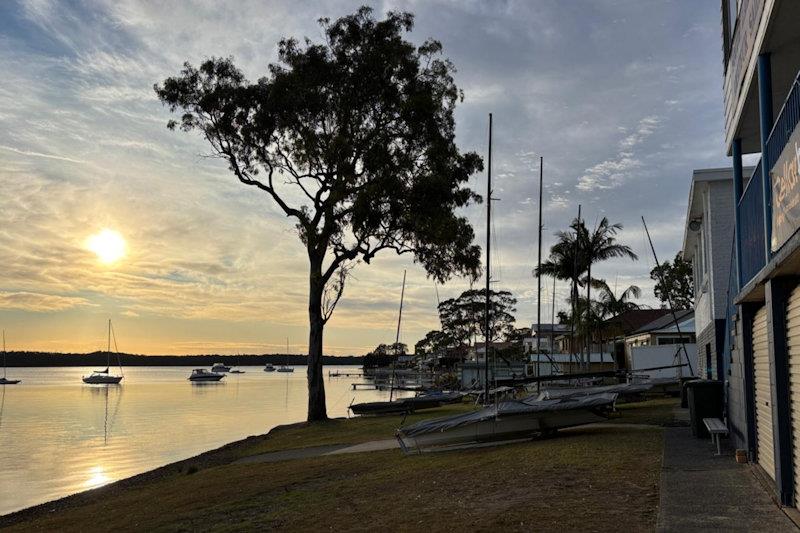 49er Australian Nationals at Lake Macquarie photo copyright Lanee Beashel taken at South Lake Macquarie Amateur Sailing Club and featuring the 49er class