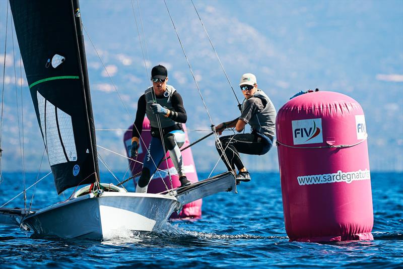 2025 49er, Fx, Nacra 17 Worlds, Cagliari - 08 October, 2025 photo copyright Sailing Energy taken at  and featuring the 49er class