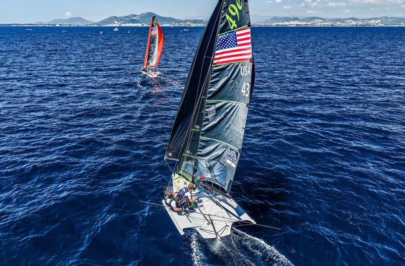 57th French Olympic Week in Hyères - Day 1 photo copyright FFVoile / Sailing Energy taken at COYCH Hyeres and featuring the 49er class