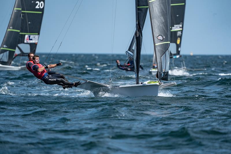 49er, 49er Fx and Nacra 17 World Championships Day 2 photo copyright NIMANET - Niklas Mattes taken at  and featuring the 49er class
