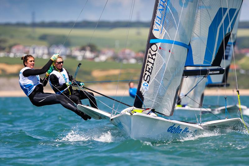 Day 4 of the Sail for Gold Regatta photo copyright Paul Wyeth / RYA taken at Weymouth & Portland Sailing Academy and featuring the 49er FX class