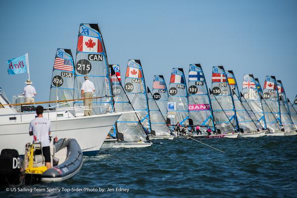 ISAF Sailing World Cup Miami 2014 photo copyright US Sailing Team Sperry Top-Sider / Jen Edney taken at Coconut Grove Sailing Club and featuring the 49er FX class